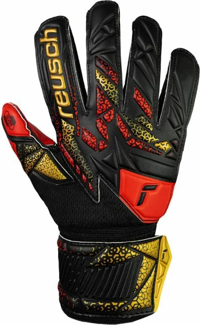 Dorëza portieri për fëmijë Reusch, të zeza dhe të kuqe