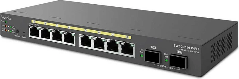 Switch EnGenius EWS2910FP-FIT, 8-Port Gigabit PoE+, 2x SFP, Managed, Desktop/Wall-Mount, i zi