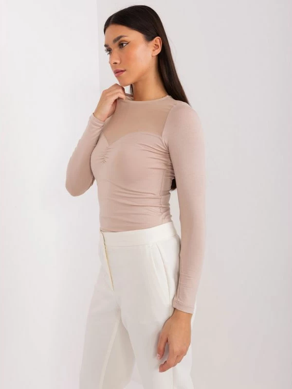 Bluzë rrjete BASIC FEEL GOOD, bezhë [Madhësia: XL]