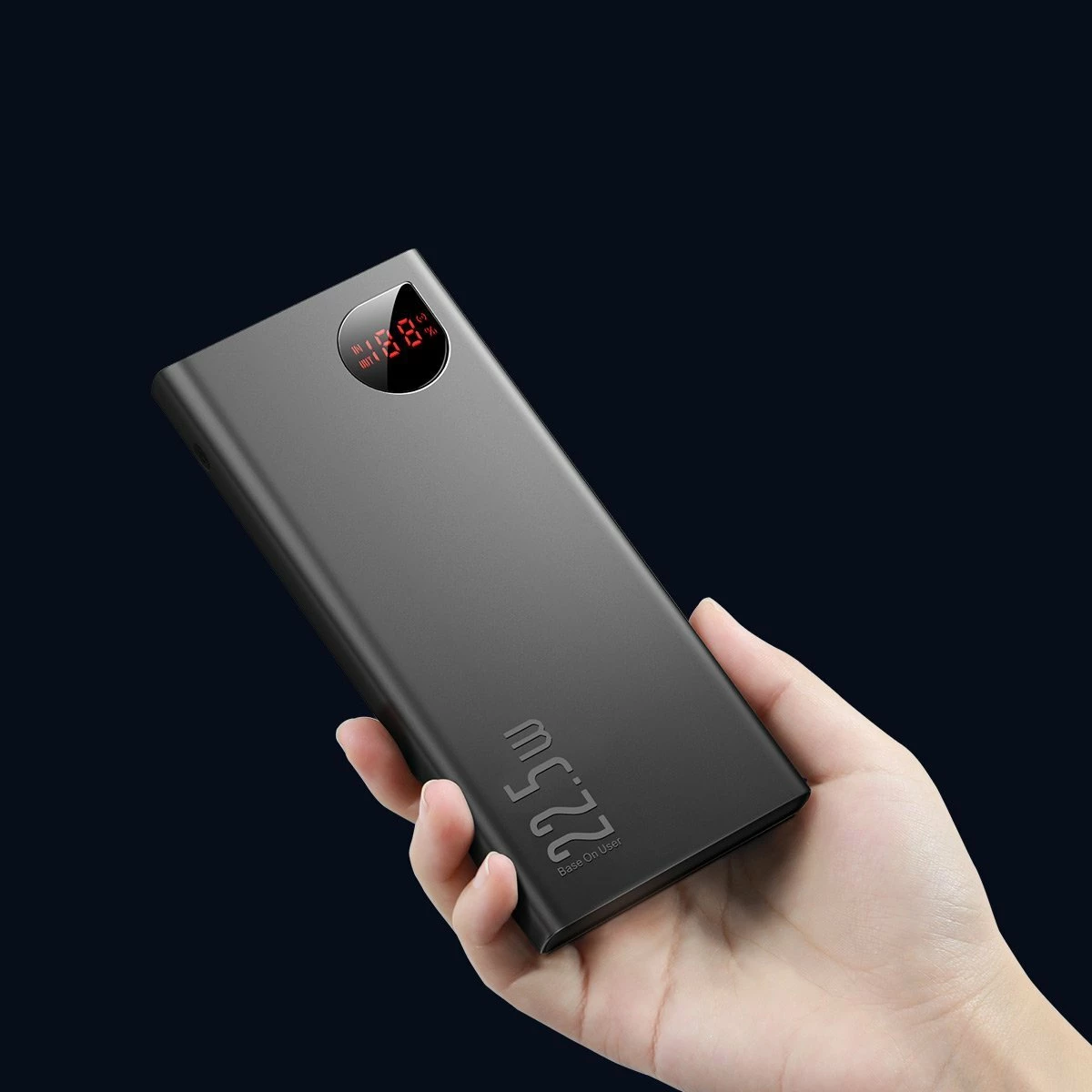 Powerbank Baseus Adaman 10000mAh 22.5W me display, 2x USB-A + USB-C, i zi