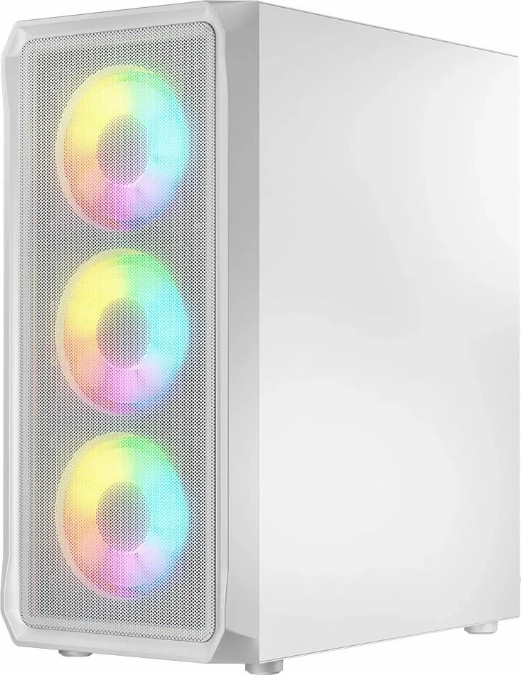 Kasë Logic Concept Portos ARGB Midi Tower ATX/mATX/Mini-ITX, me 4x ventilatorë ARGB 120mm, e bardhë