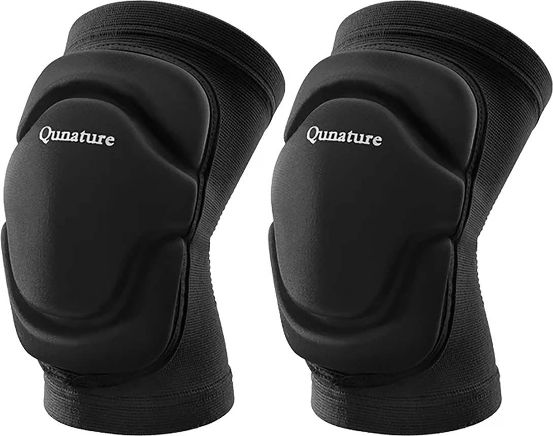 Mbrojtëse gjuri sportive Qunature 2205000103, përmasë L, EVA elastike, e zezë, set 2 copë