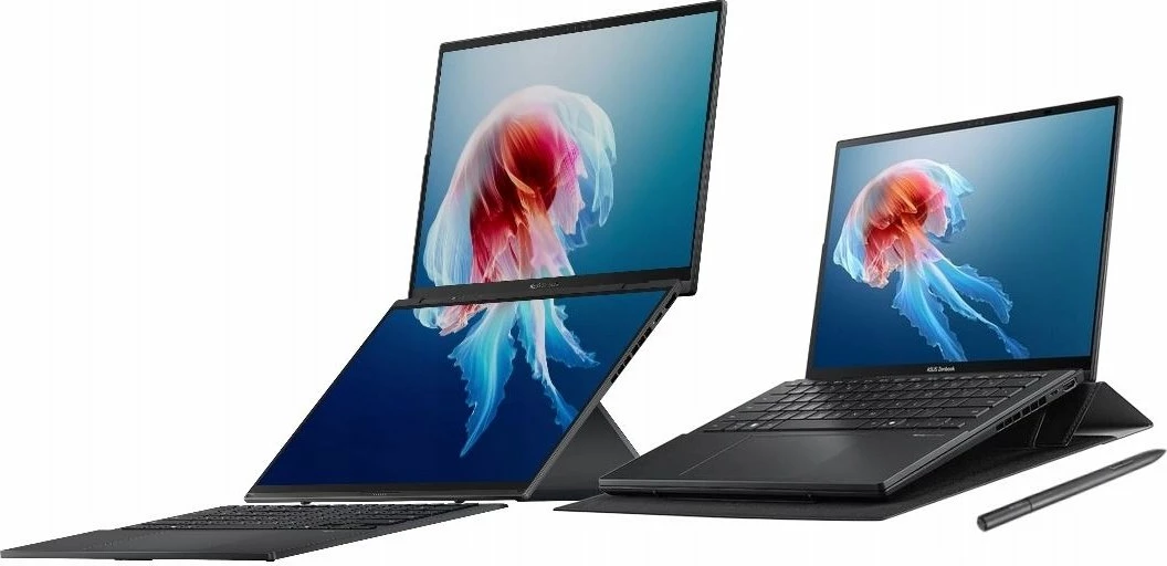 Laptop Asus Zenbook Duo OLED UX8406 (UX8406CA-QL121W), Core Ultra 7 255H, 32GB RAM, 1TB SSD, Windows 11, dual ekran 14\" OLED touch, i zi