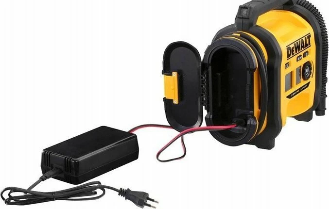Kompresor veture DeWalt DCC018N, 11 bar, me ekran digjital, 12V/18V/230V, i verdhë/zi, set me zorrë dhe adapterë