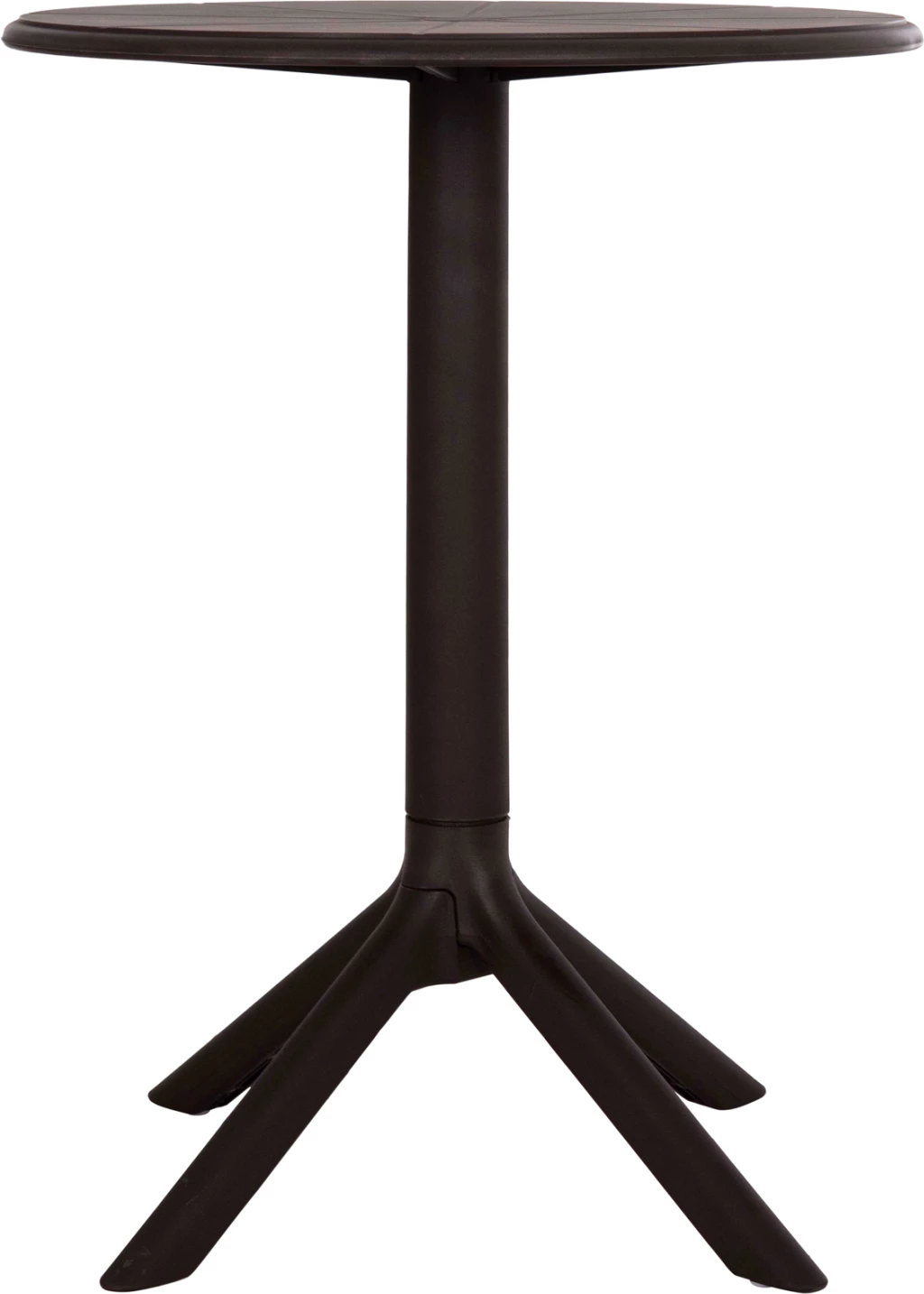 Tavolinë rrethore polipropileni, ngjyrë kafe, TERRIN FH6124.13, 60x75cm