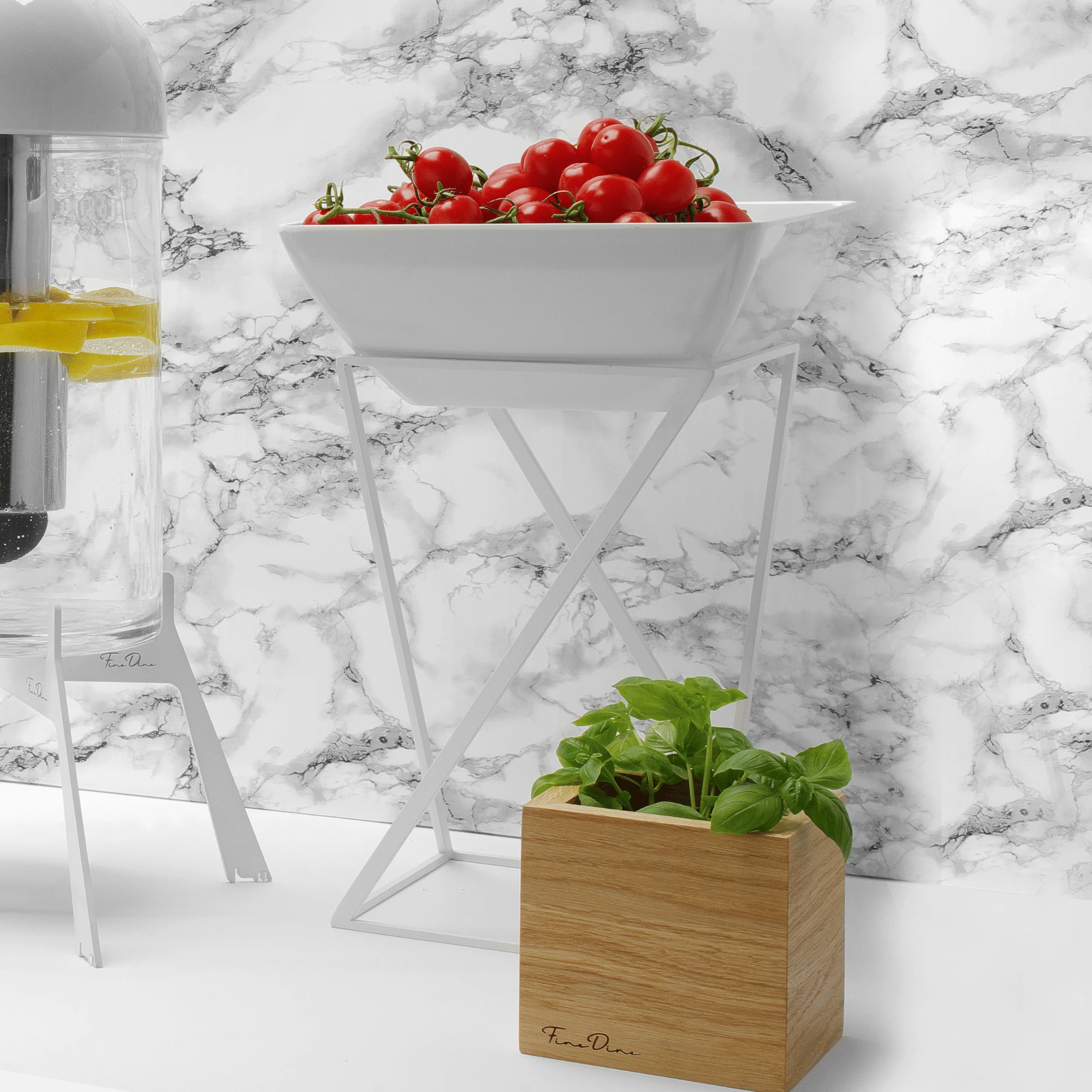 tas melamine katror, Fine Dine 171554, 1.7 L, 190×190×90 mm, e bardhë