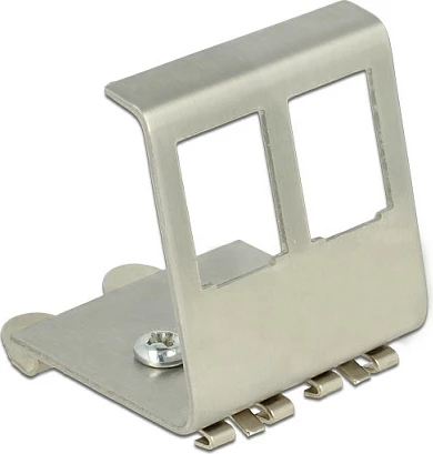 Mbajtës Keystone DeLOCK 86255, DIN rail, 2 porta, metalik