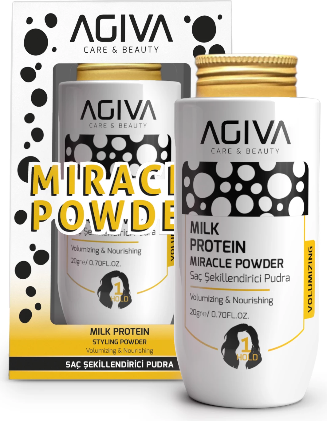 Pudër stiluese për flokë Agiva Milk Protein Mıracle 