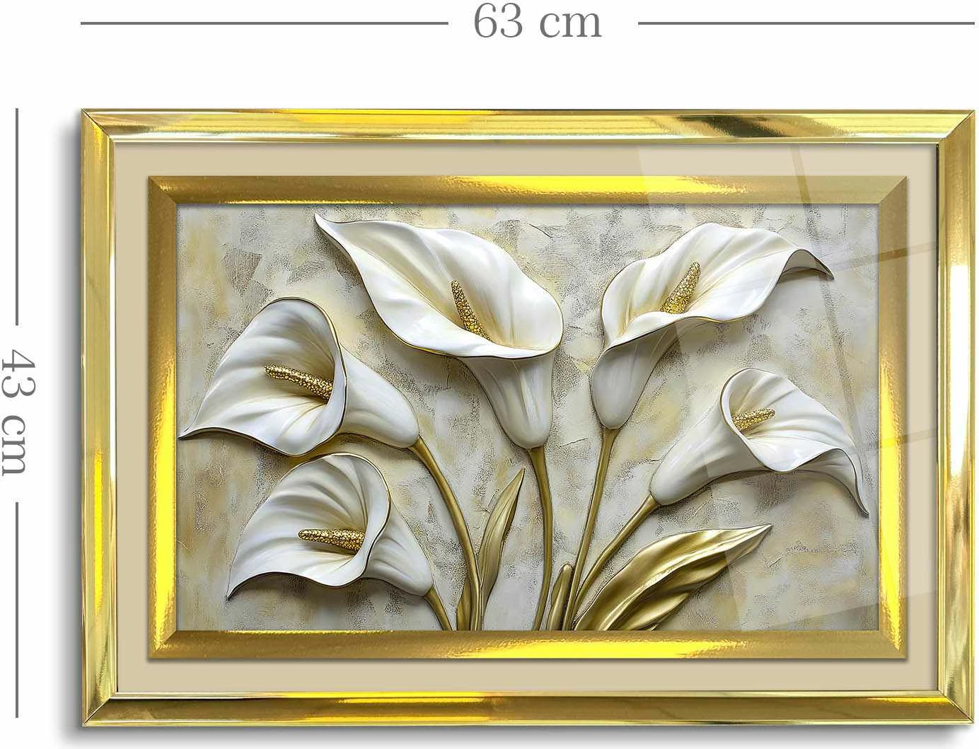 Pikturë dekorative me kornizë, Wallity, 4363Kromaltınct - 029, shumëngjyrëshe, 43x65cm