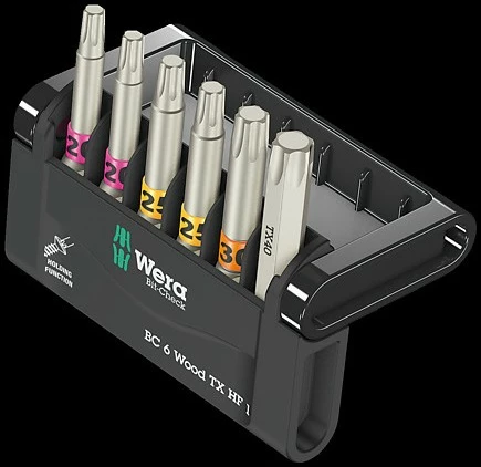 Set bitash Wera 05056470001, 6 copë, Torx Plus, me kuti bartëse, e zezë/metalike