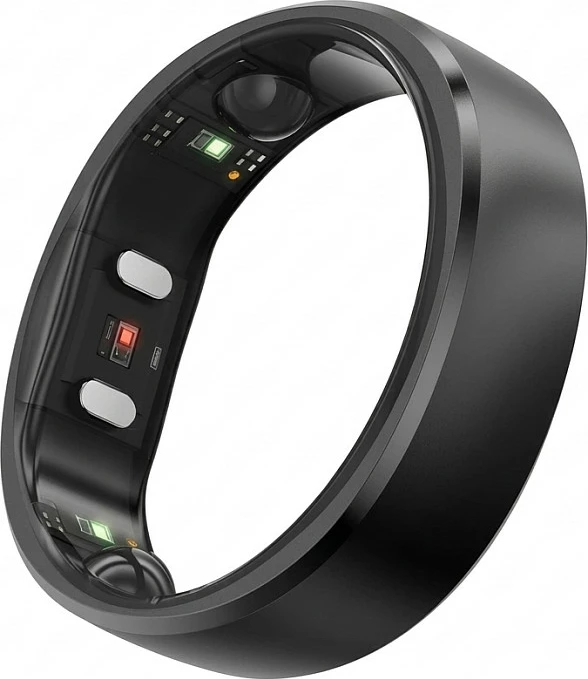 Smart ring RingConn Gen2, gjurmim gjumi & fitnesi, IP68, madhësia 8, mat i zi