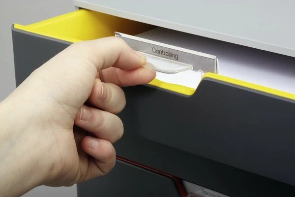 Kuti me sirtarë Durable VARICOLOR 10, plastikë, shumëngjyrëshe, 10 sirtarë