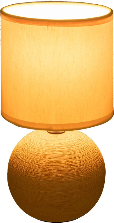 Llambë tavoline PWL-1210, qeramike, ngjyrë e verdhë, 13x25cm