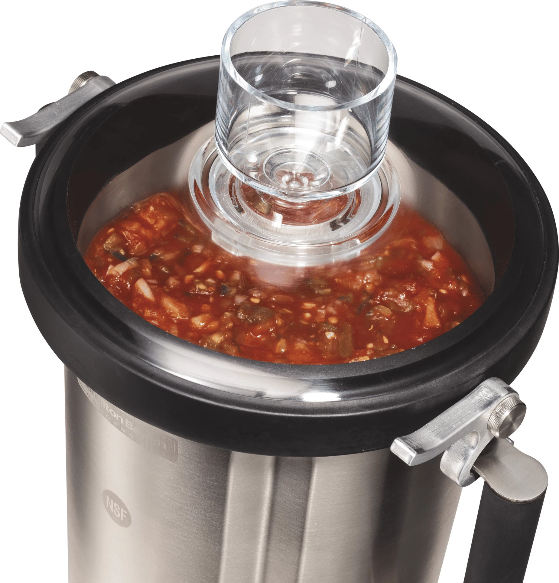 blender profesional kuzhine, Hamilton Beach Commercial, EXPEDITOR 1100SR, motor 3.5 HP, enë 4 L inox, programe dhe shpejtësi variabël, inox/zezë