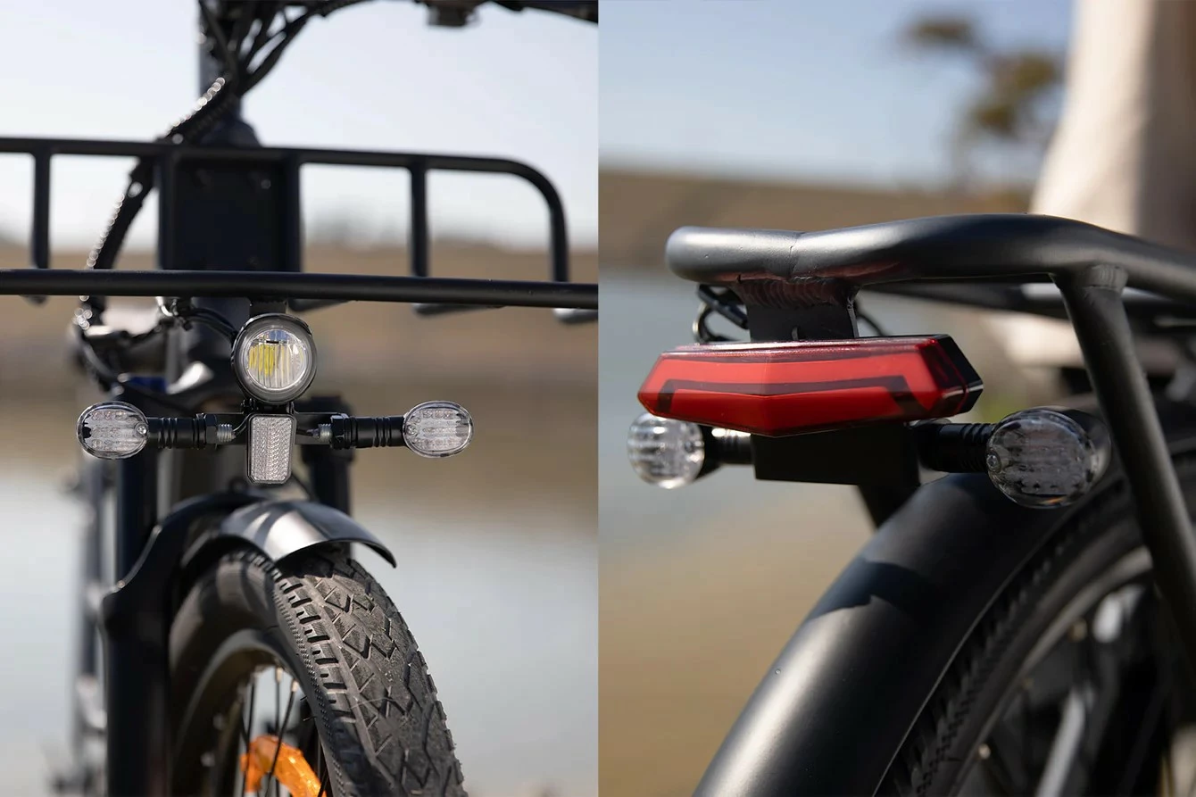 biçikletë elektrike cargo ADO OASIS 260T, 26 inç, rreze deri 180 km, Shimano 7 shpejtësi, 55 Nm, gri, set me 2 bateri