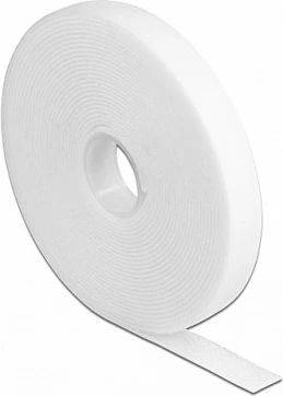 Shirit Velcro DeLOCK 5 m x 13 mm, i bardhë