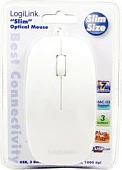 Maus LogiLink ID0062, USB-A, 1000 DPI, optik, i bardhë