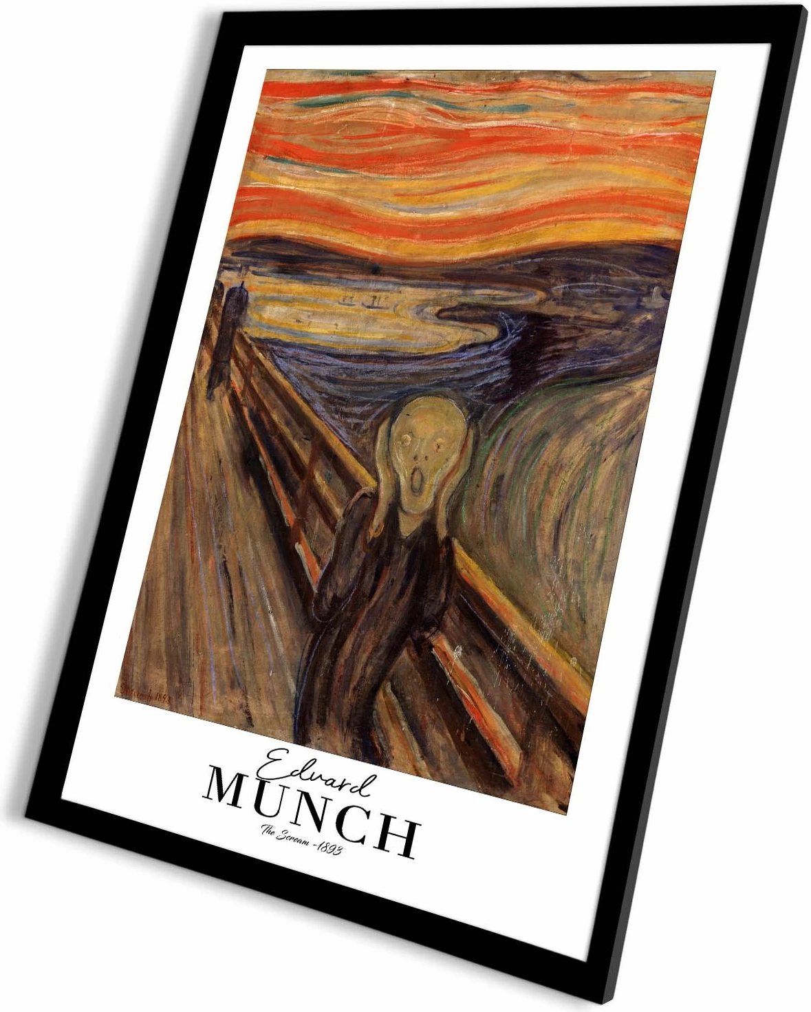 Pikturë dekorative me kornizë, Wallity, 4262SYHMUNCH-001, shumëngjyrëshe, 42x62cm