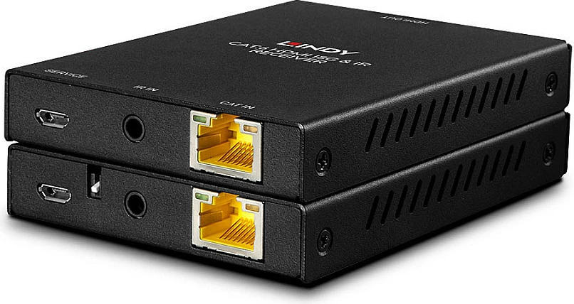 Extender HDMI Lindy Cat.6 4K60 me IR, PoC, Loop Out, 50m, i zi