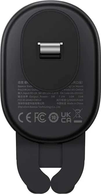 Mbajtës telefoni Baseus Pro SUWX030002 me karikim wireless 15W, i zi