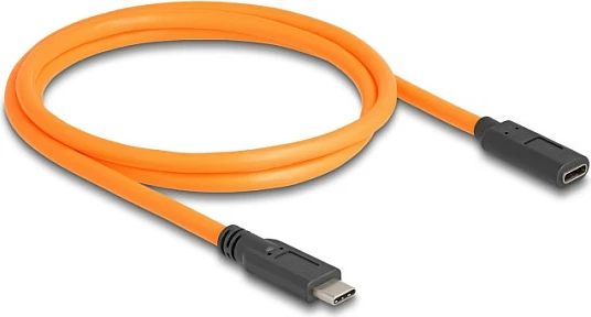 Kabllo zgjatëse USB-C DeLOCK, 1 m, 5 Gbps, 5A, portokalli