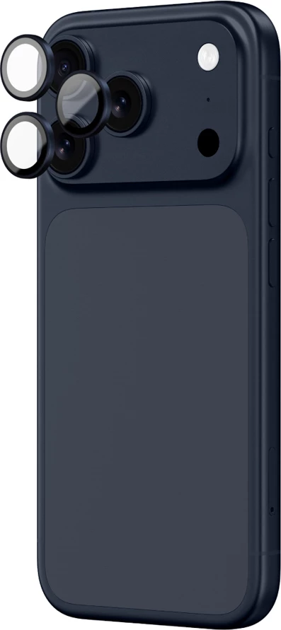 Mbrojtës xhami për kamerë AmazingThing Sapphire për iPhone 17 Pro / Pro Max, kornizë kaltër