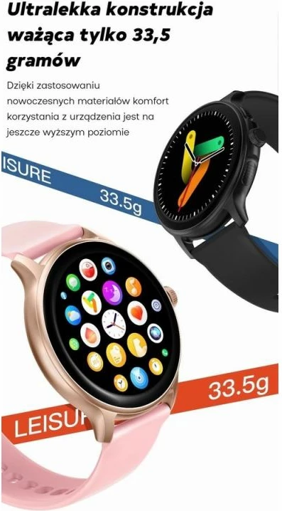 Smartwatch për femra Gravity, rrip i kaltër