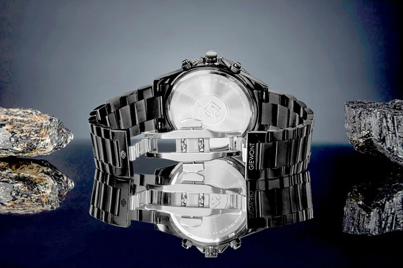 Orë dore meshkuj Giewont GW3520-B1, e zezë