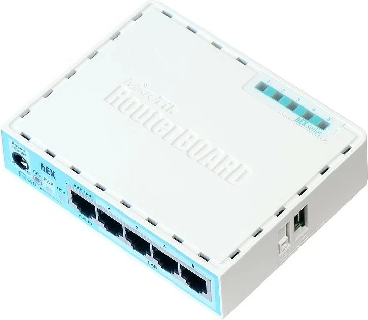 Router MikroTik RB750GR3, Ethernet WAN, Gigabit Ethernet, Turquoise, White