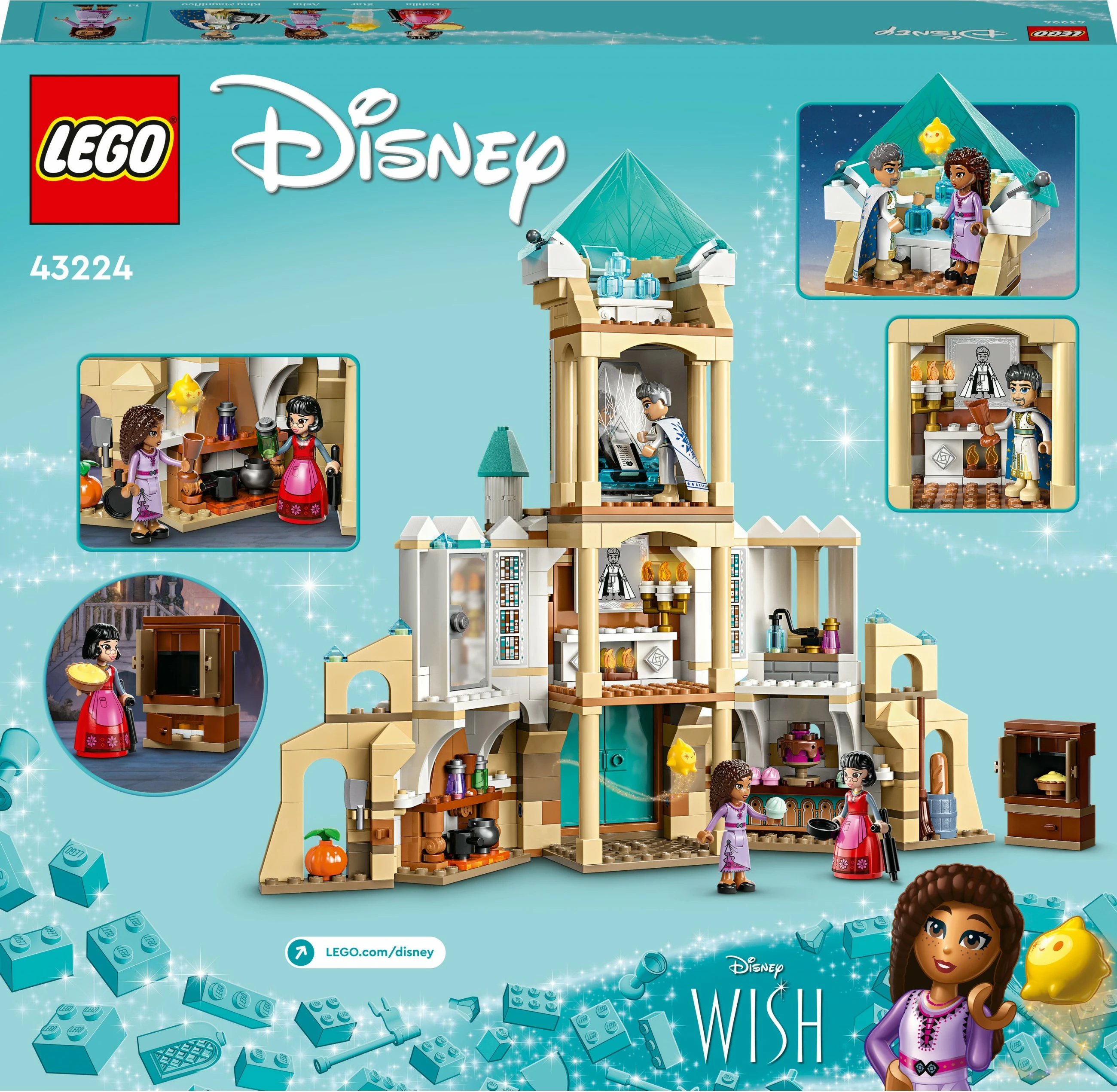 Set ndërtimi LEGO Disney King Magnifico's Castle 43224, 613 pjesë, shumëngjyrësh