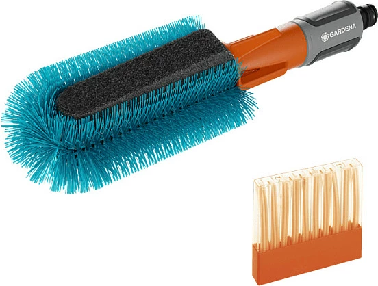 Set furçash pastrimi GARDENA Cleansystem Fahrrad Bürsten-Set, 294 mm, e zezë/gjelbër/gri/portokalli
