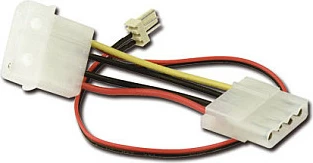 Adapter Sharkoon 3-Pin në 4-Pin Molex, kabëll lidhës për ventilator, zi/kuqe