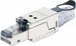 Konektor RJ45 Intellinet Cat6a 10G, toolless STP, kontakte gold-plated, çelik inox
