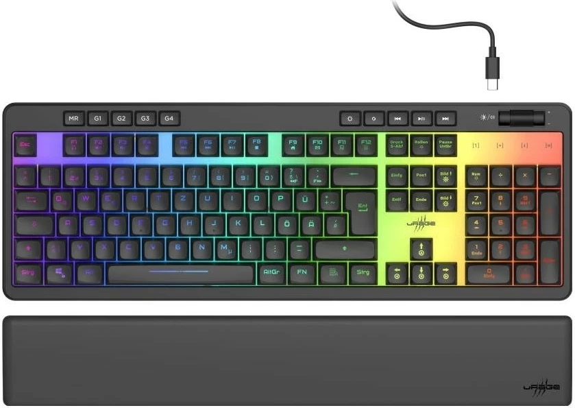 Tastierë gaming uRage Exodus 515, RGB, USB, full-size, e zezë