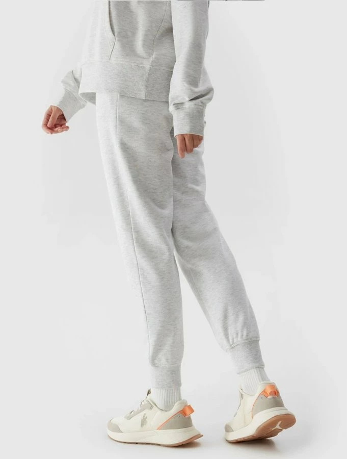 Pantallona tute 4F 4FWSS24TTROF606 XXL, 79% pambuk, me lidhëse, 2 xhepa, gri (27M)