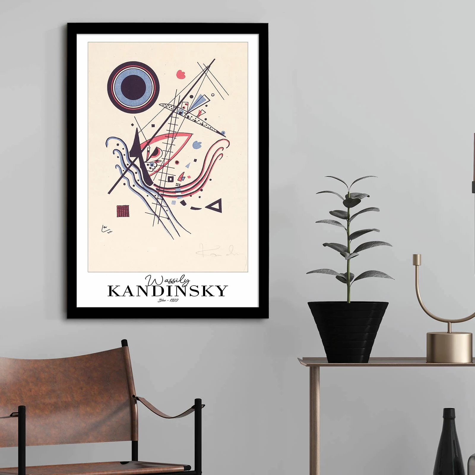 Pikturë dekorative me kornizë Wallity, 4262SYHKANDINSKY-009, shumëngjyrëshe, 42x62cm