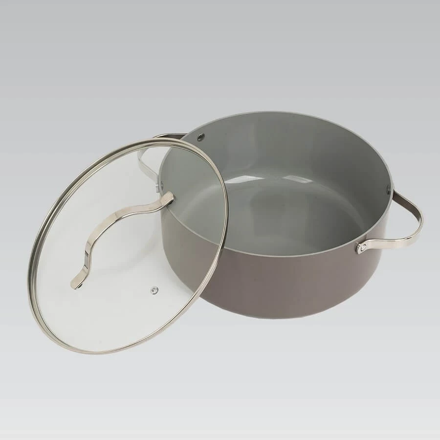 Tenxhere Maestro MR-4009-28 me kapak, 7L, 28cm, Alumini, Gri