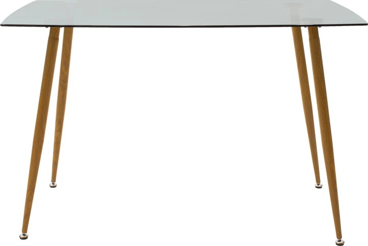 Set tavoline me karrige Chloe-Aurora I, x5 copë, xham 8mm, këmbë natyrale, anthracite, 120x70x75cm