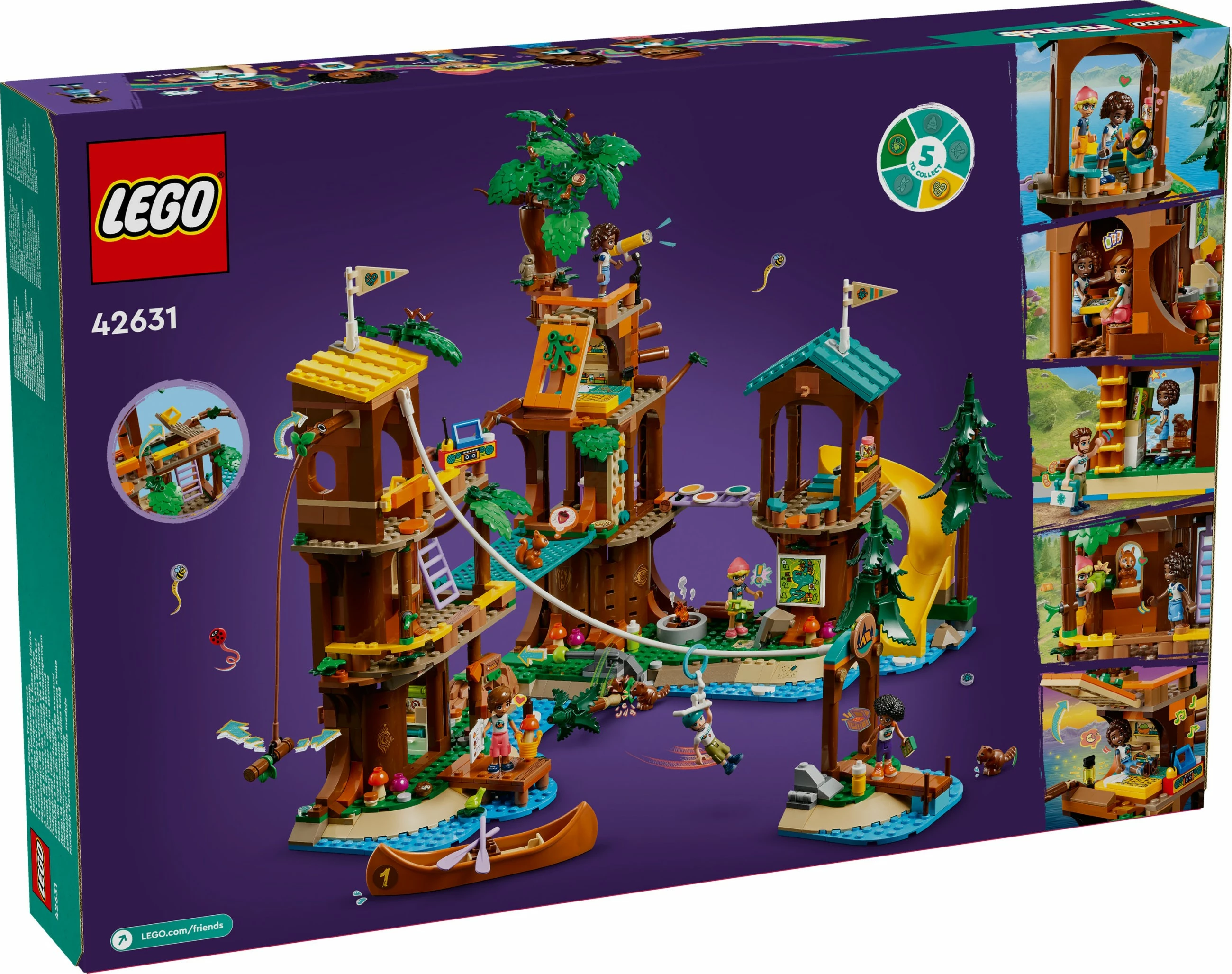 Set ndërtimi LEGO Friends 42631, Adventure Camp Tree House, multikolor