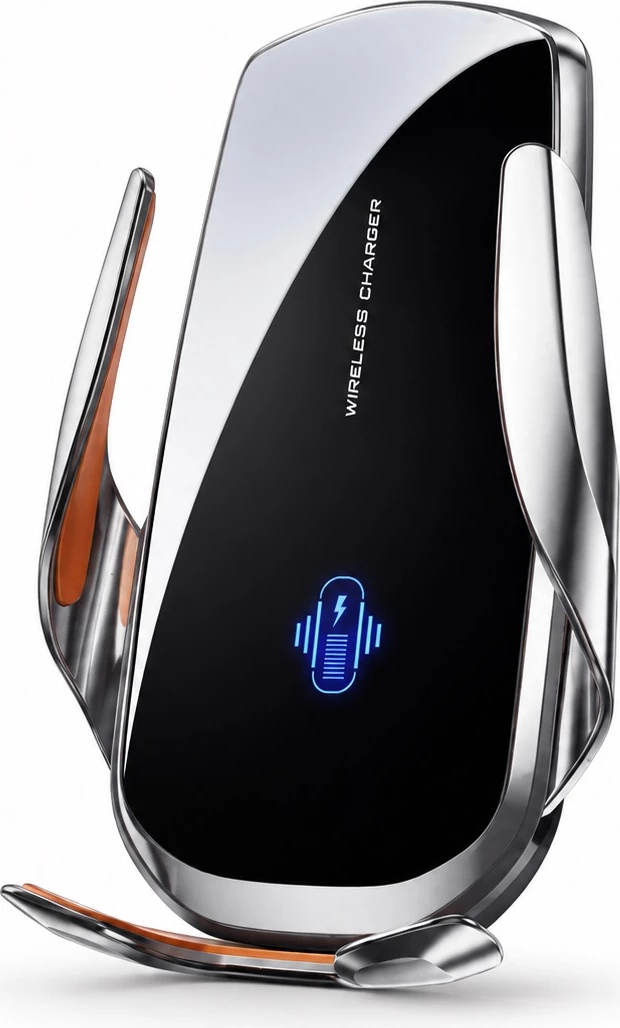 Mbajtëse Telefoni për Makinë T1 me Karikim Wireless 15W dhe Rrotullim 360°