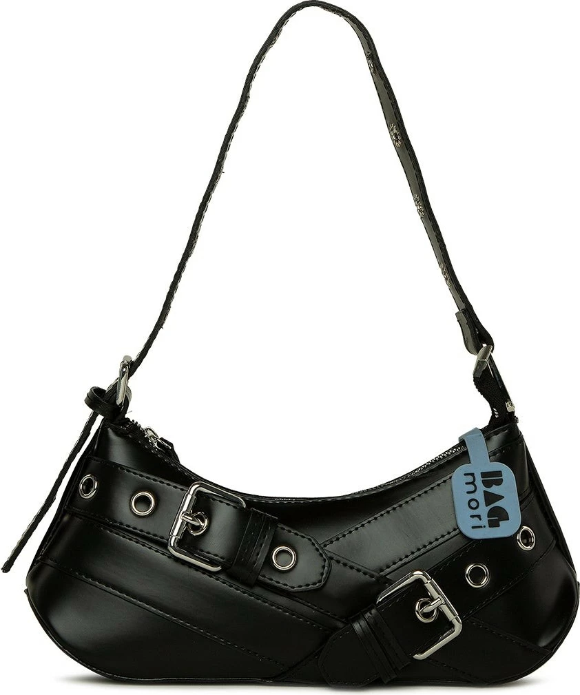 Çantë supi mini, lëkurë PU, e zezë, Zoozie Bags, M000008449