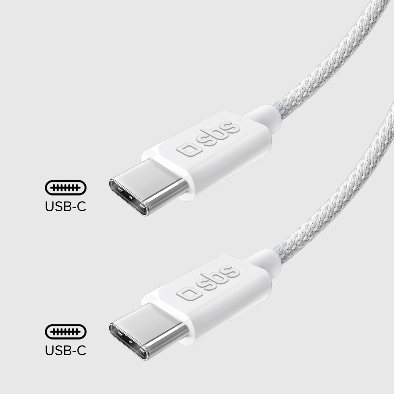 Kabllo USB-C në USB-C SBS TECABLETISSUETCCG, 1.5m, 60W, Gri