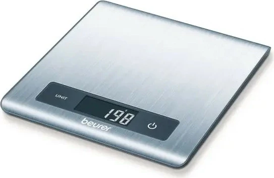 Peshore kuzhine, Beurer KS51, 5 kg 1 g, çelik inox, ekran LCD me ndriçim, gri