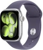Smartwatch Apple Watch Series 11 GPS + Cellular 42mm, kasë alumini, rrip sport S/M, silver/purple fog