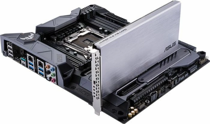 Kartë adapter PCIe në M.2 Asus Hyper M.2 X16 Card V2 90MC06P0-M0EAY0, PCIe 3.0 x16, 4x M.2 NVMe M-Key, argjend