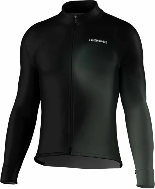 Maicë me mëngë të gjata për meshkuj Biemme, e zezë dhe e gjelbër