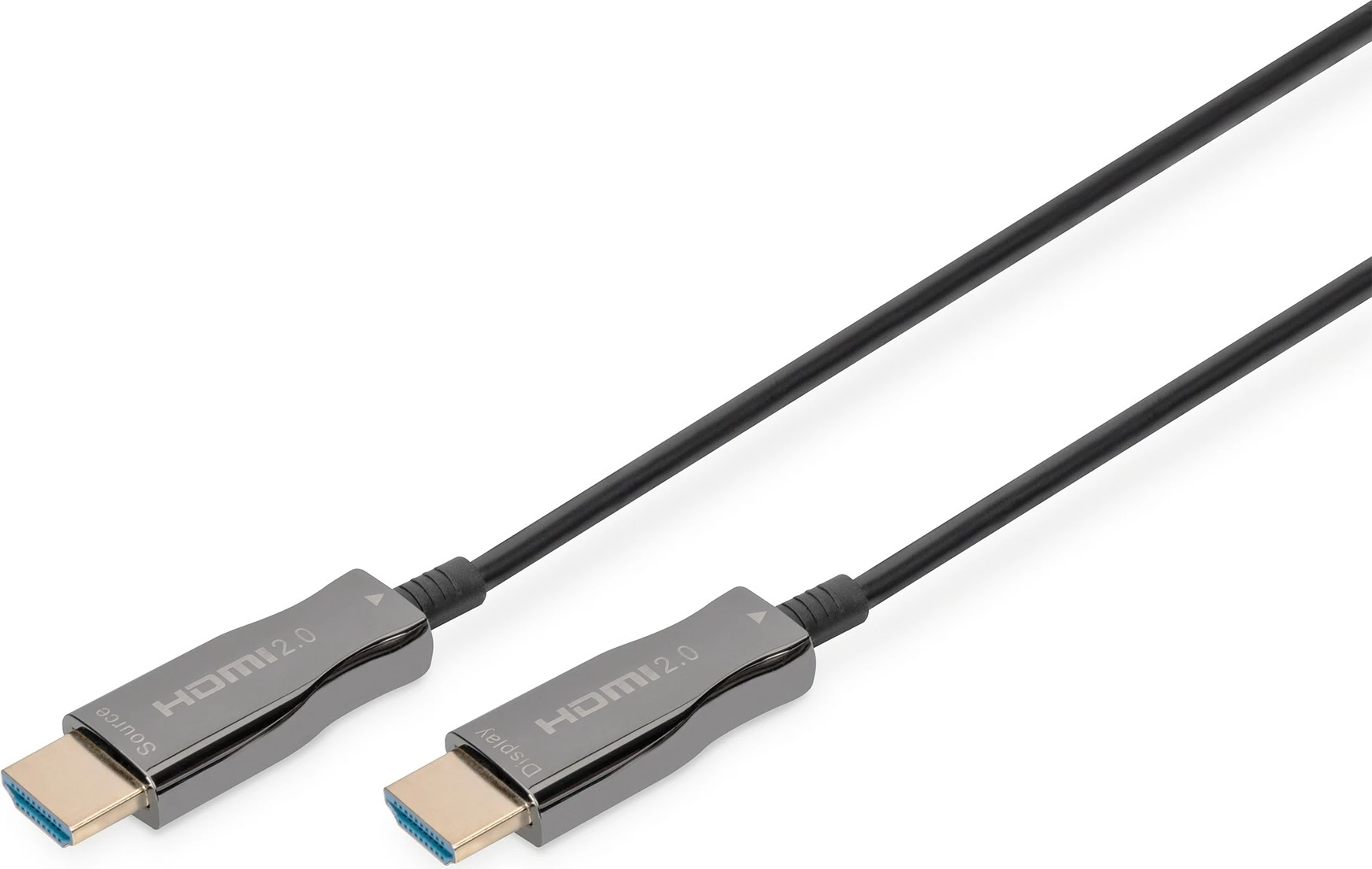 Kabllo HDMI IC Intracom DIGITUS AOC Hybrid, 30m, UHD 4K, e zezë