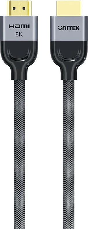 Kabëll HDMI Unitek HDMI 2.1, 2 metra, 8K, oplot, zi-gri
