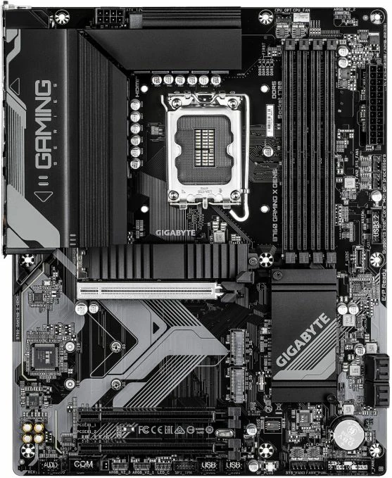 Pllakë amë GIGABYTE B760 GAMING X GEN5, LGA1700, ATX, DDR5, e zezë/gri