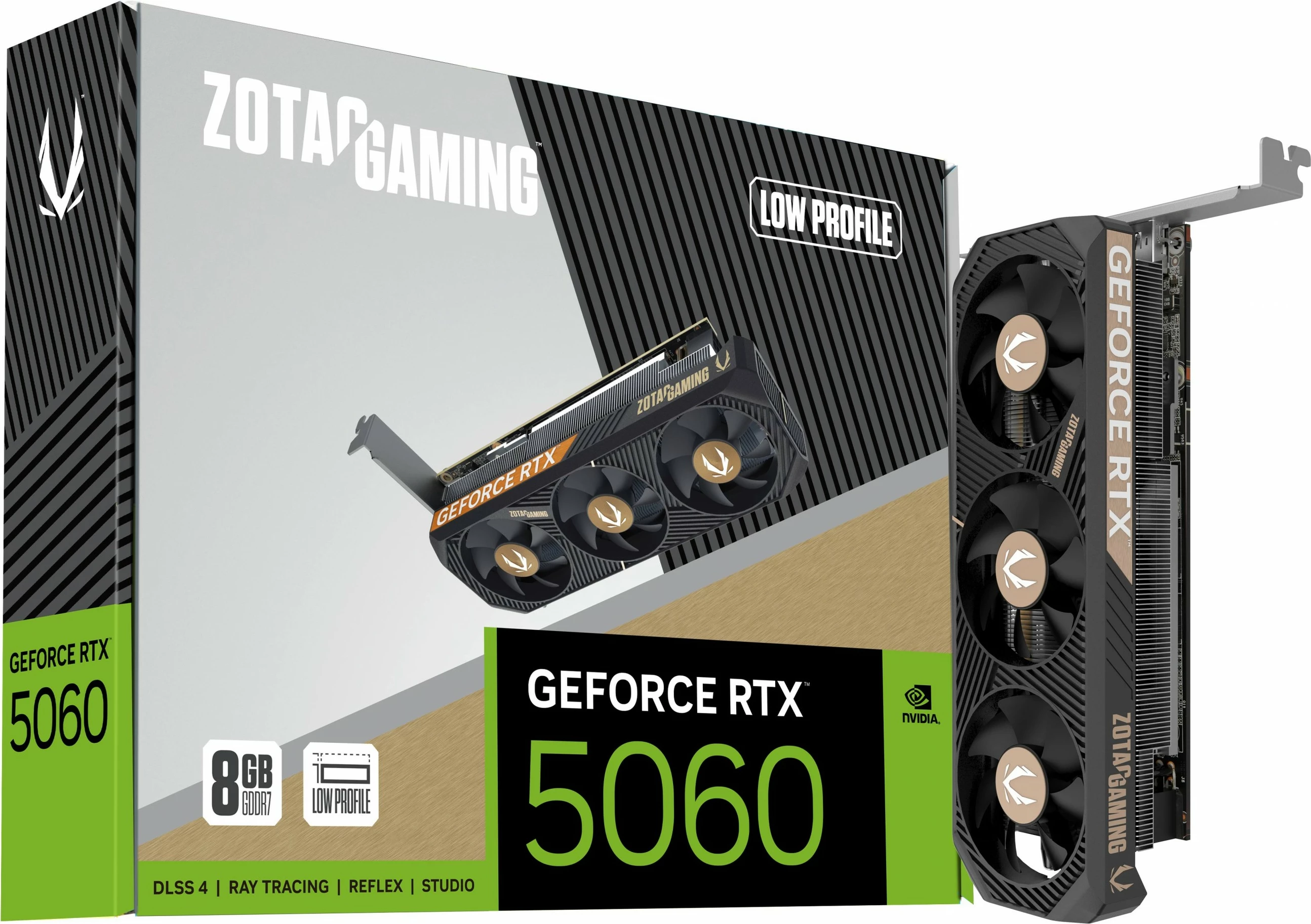 Kartelë grafike Zotac RTX 5060 8GB GDDR7 Low Profile e zezë